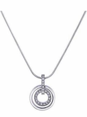 Swarovski Crystal Circle Pendant Necklace